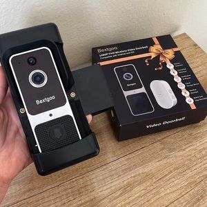 Ring doorbell + the apartment door henge.